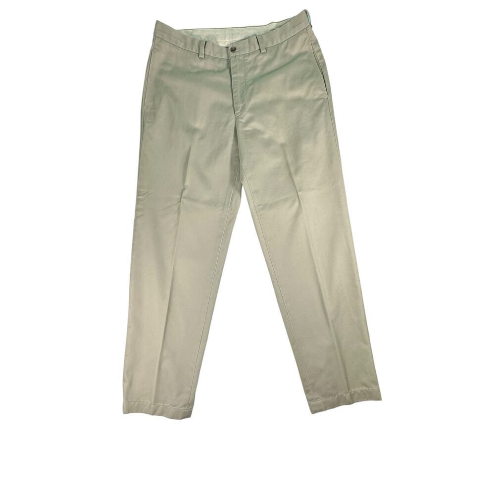 Brooks Brothers 346 Advantage Chino Clark Khaki Pants Slacks 34/32 100% Cotton